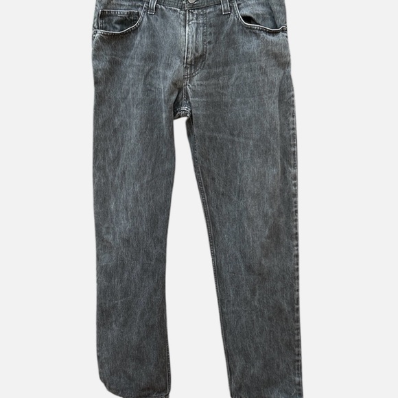 Emporio Armani Men's Black Dark Gray Denim Jeans Size 32 Regular Fit Distressed - Picture 1 of 15
